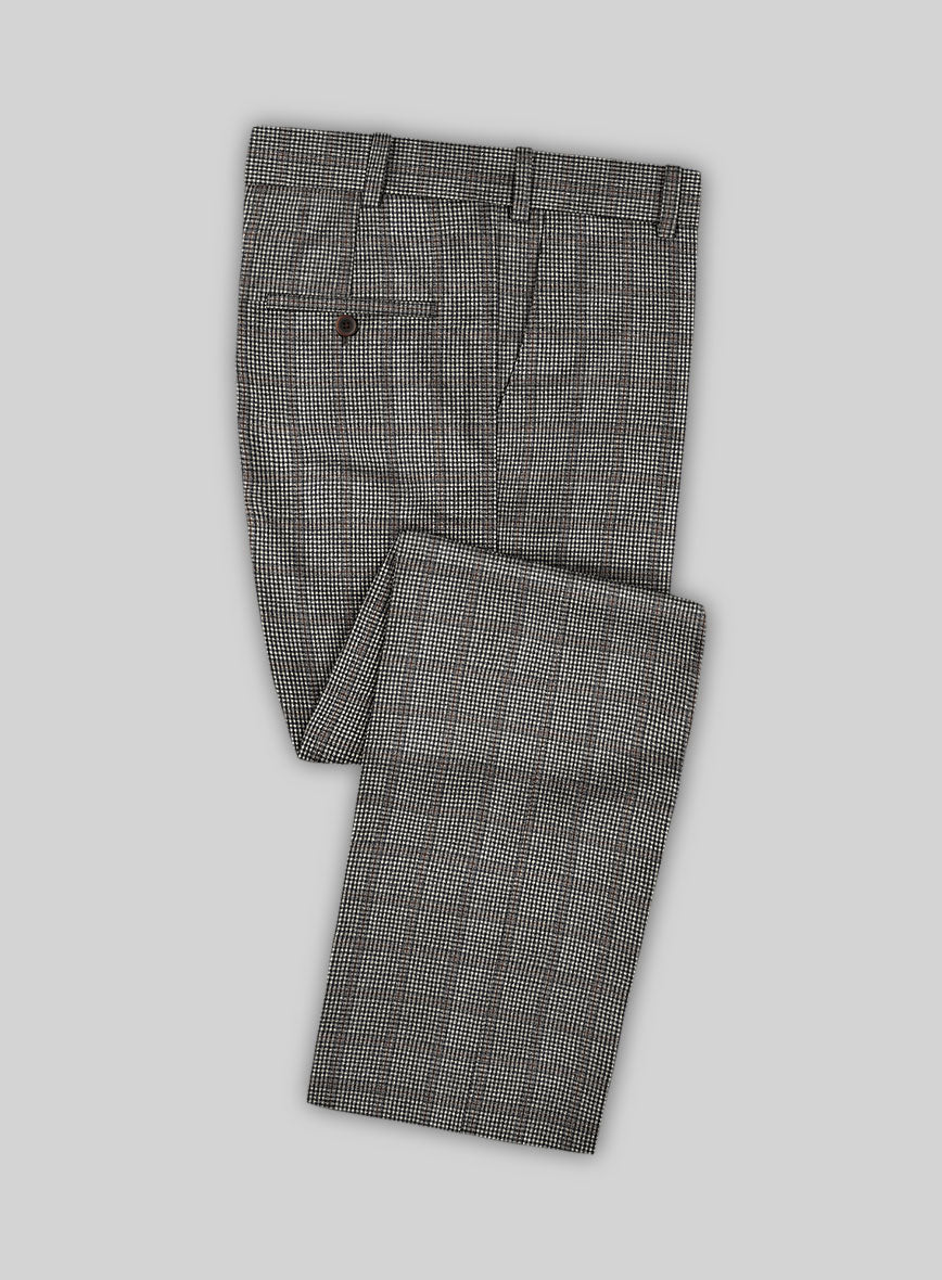 Italian Gogo Checks Wool Pants - StudioSuits