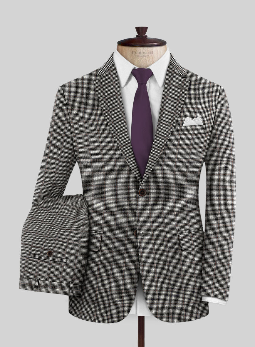 Italian Gogo Checks Wool Suit - StudioSuits