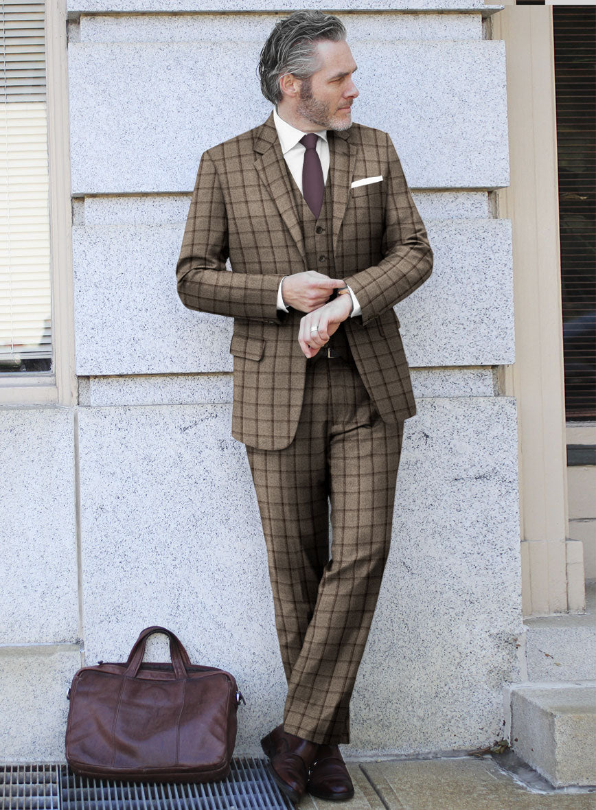 Italian Goiti Brown Wool Suit - StudioSuits