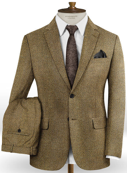 Italian Golden Wool Suit - StudioSuits