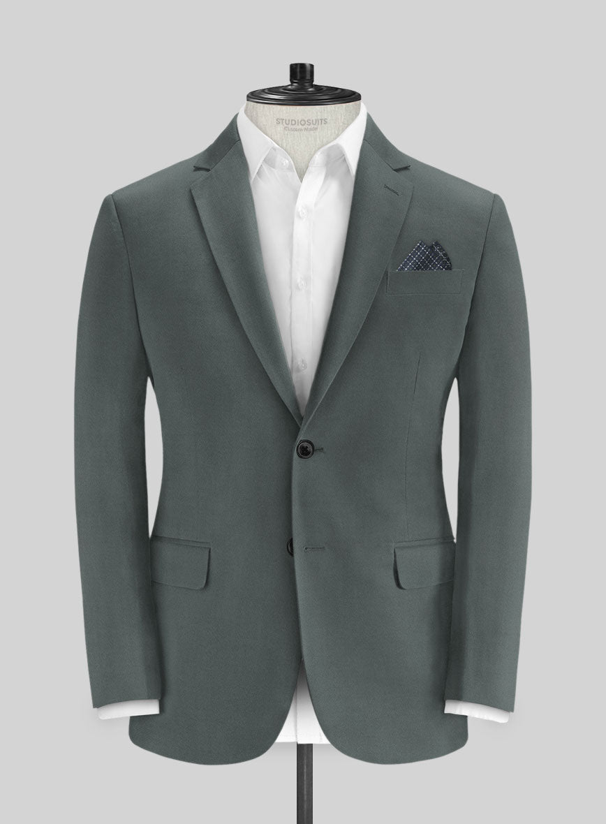 Italian Gray Cotton Suit - StudioSuits