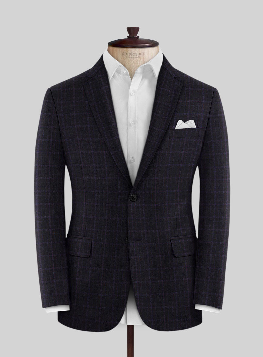 Italian Heliar Midnight Blue Wool Jacket - StudioSuits