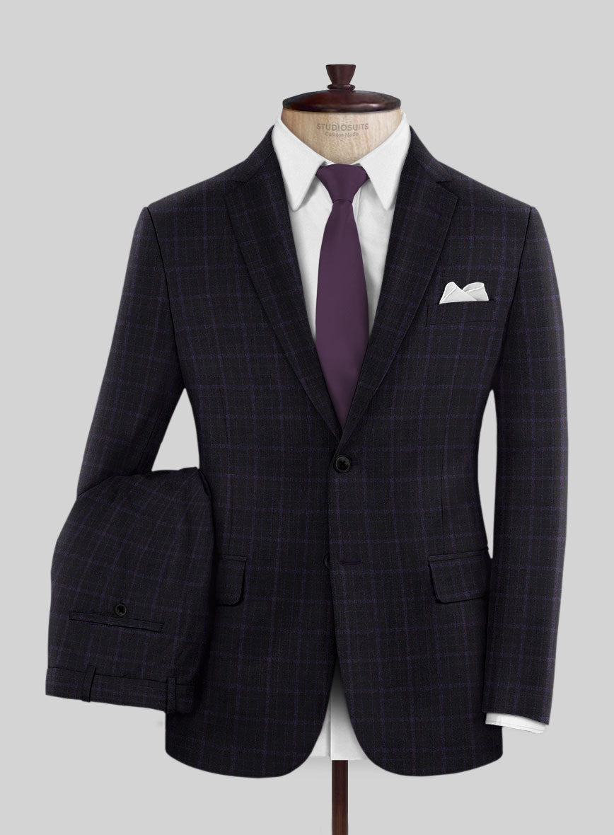 Italian Heliar Midnight Blue Wool Suit - StudioSuits
