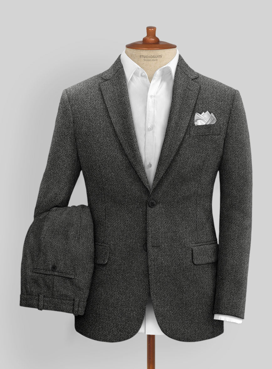 Italian Highlander Charcoal Tweed Suit - StudioSuits