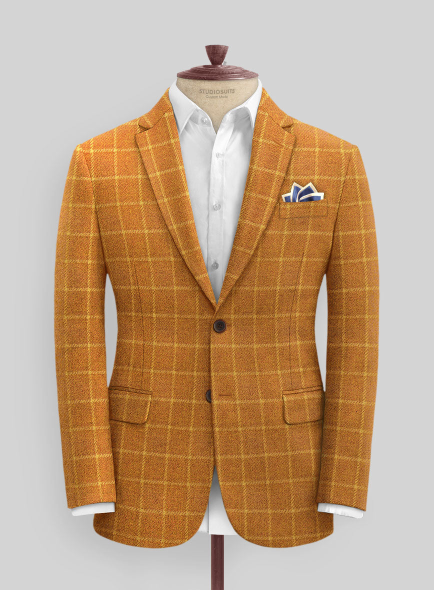 Italian Highlander Eloro Yellow Tweed Suit - StudioSuits
