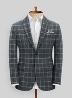 Italian Highlander Emilo Blue Tweed Jacket - StudioSuits