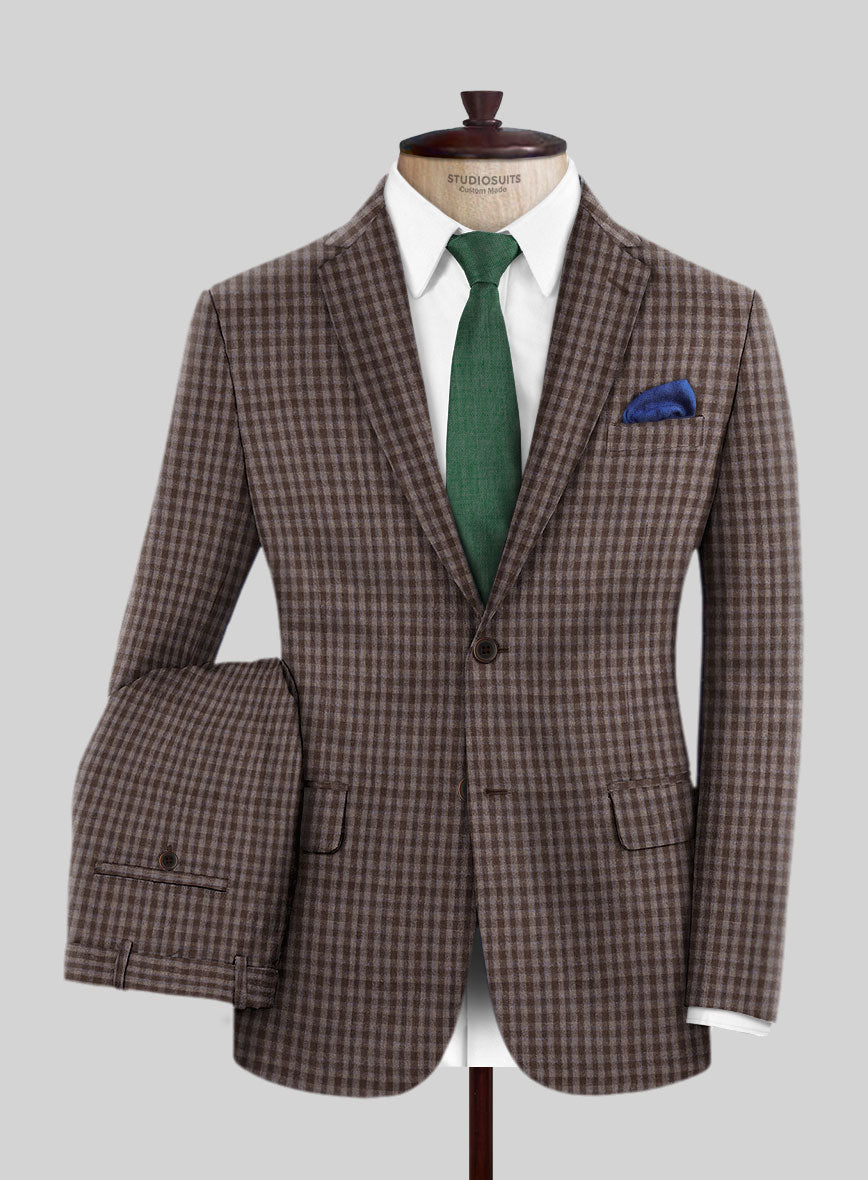 Italian Hipoli Brown Wool Suit - StudioSuits