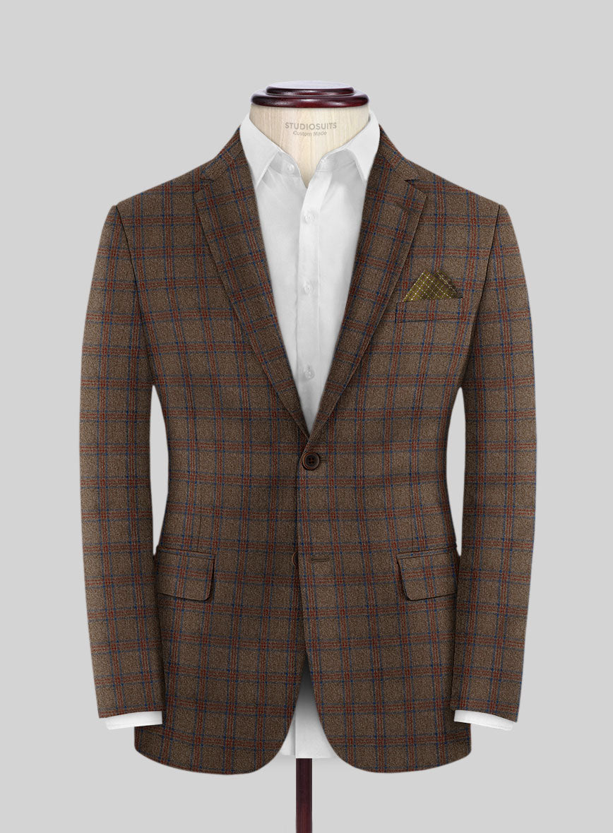 Italian Iana Brown Wool Jacket - StudioSuits