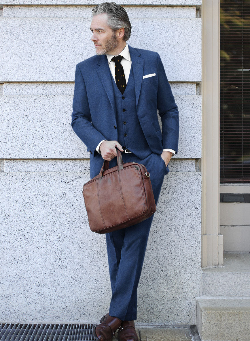 Italian Jil Blue Wool Suit - StudioSuits