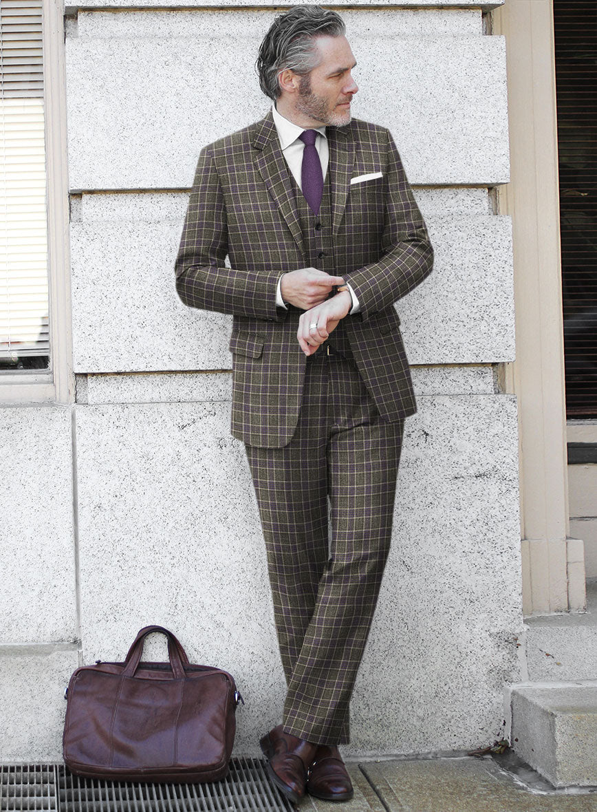 Italian Lendro Checks Wool Suit - StudioSuits
