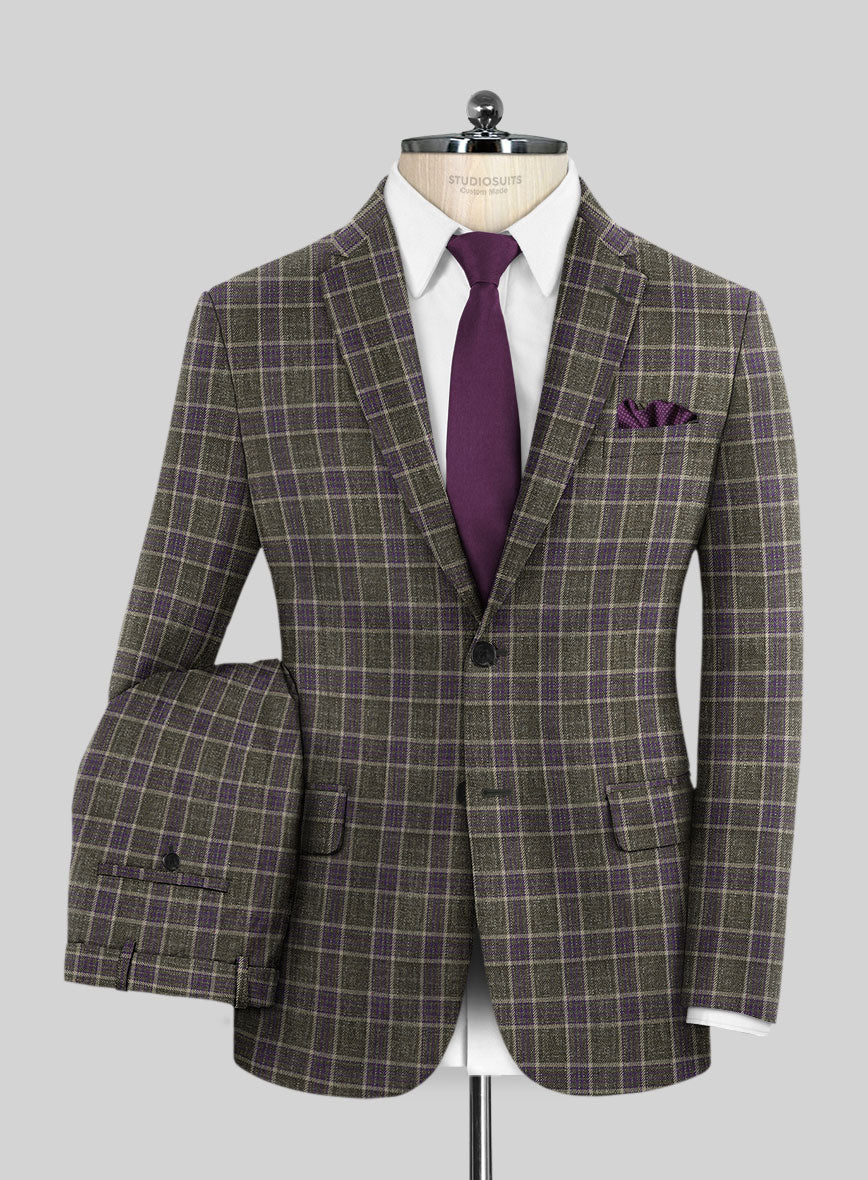 Italian Lendro Checks Wool Suit - StudioSuits