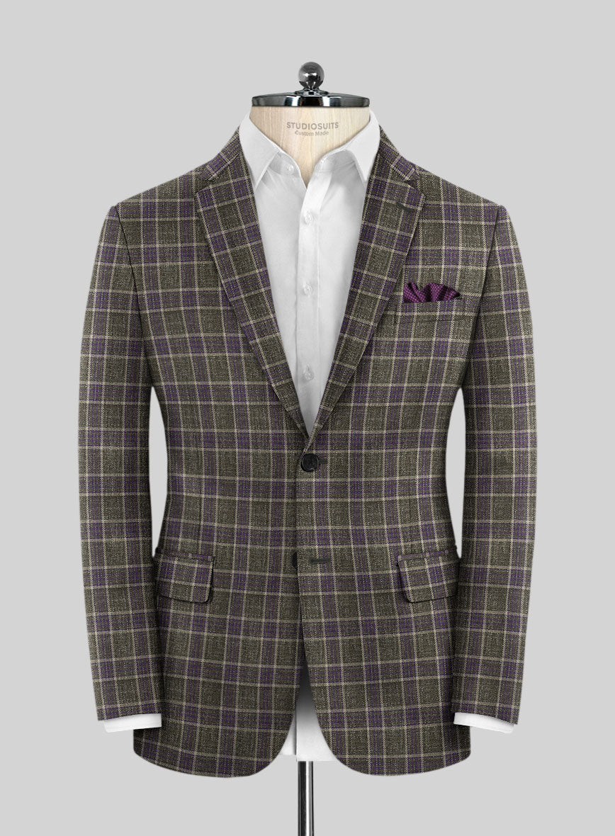 Italian Lendro Checks Wool Suit - StudioSuits