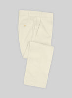 Italian Light Beige Cotton Stretch Pants - StudioSuits