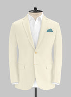Italian Light Beige Cotton Stretch Suit - StudioSuits