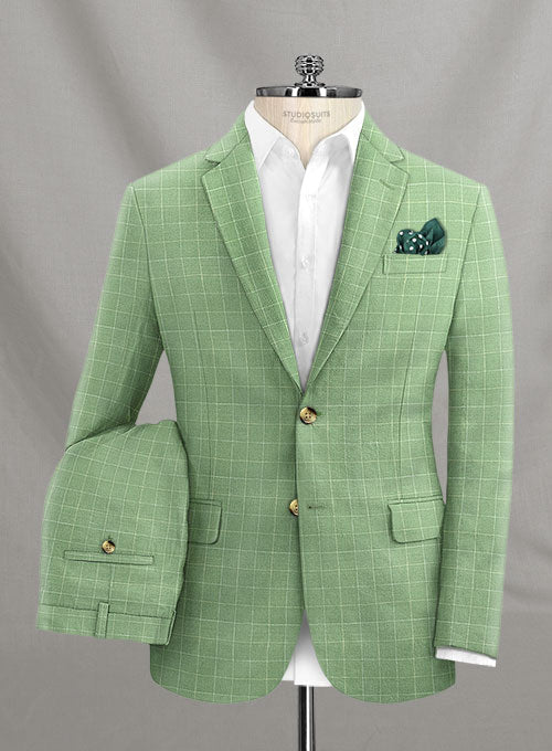 Italian Linen Anando Checks Suit - StudioSuits