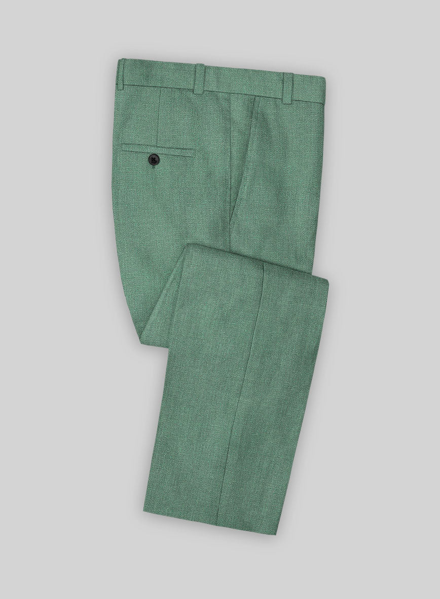 Italian Linen Brandy Green Suit - StudioSuits