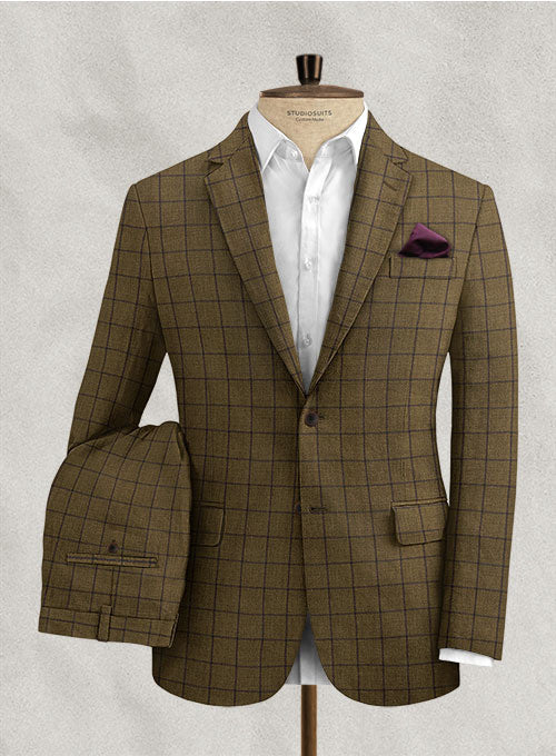Italian Linen Cucula Checks Suit - StudioSuits