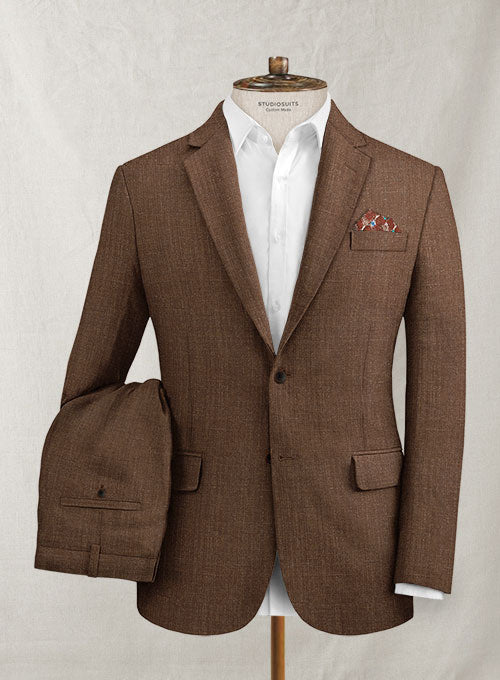 Italian Linen Farm Brown Suit - StudioSuits