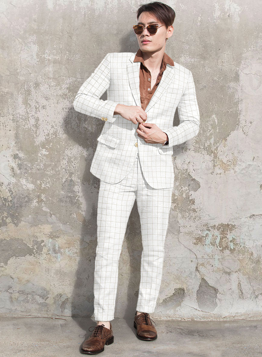 Italian Linen Feali Checks Suit – StudioSuits