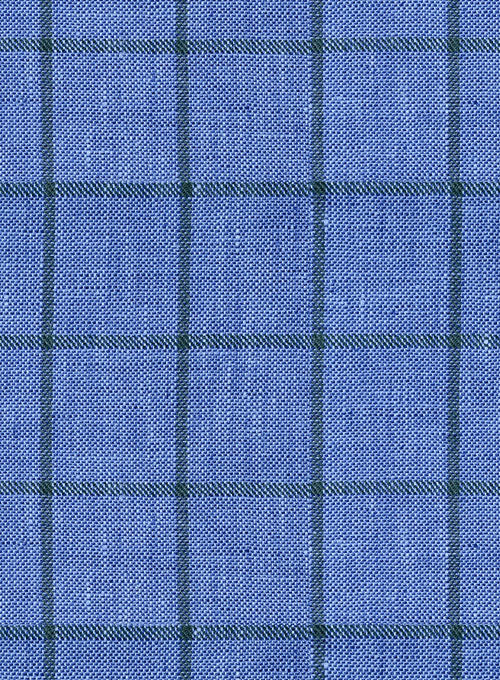 Italian Linen Lapis Blue Suit - StudioSuits