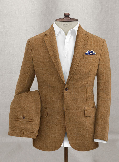 Italian Linen Lappa Checks Suit - StudioSuits