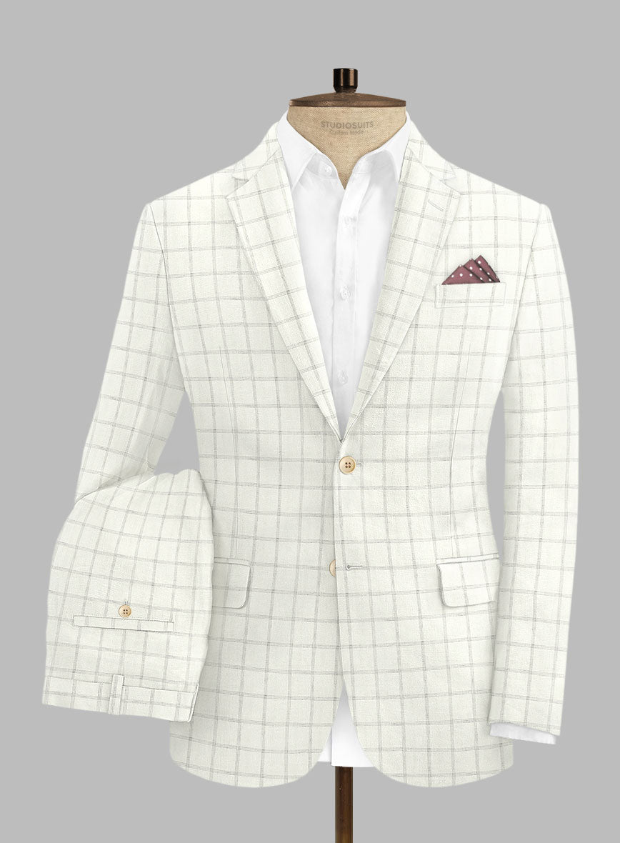 Italian Linen Lonti Checks Suit - StudioSuits