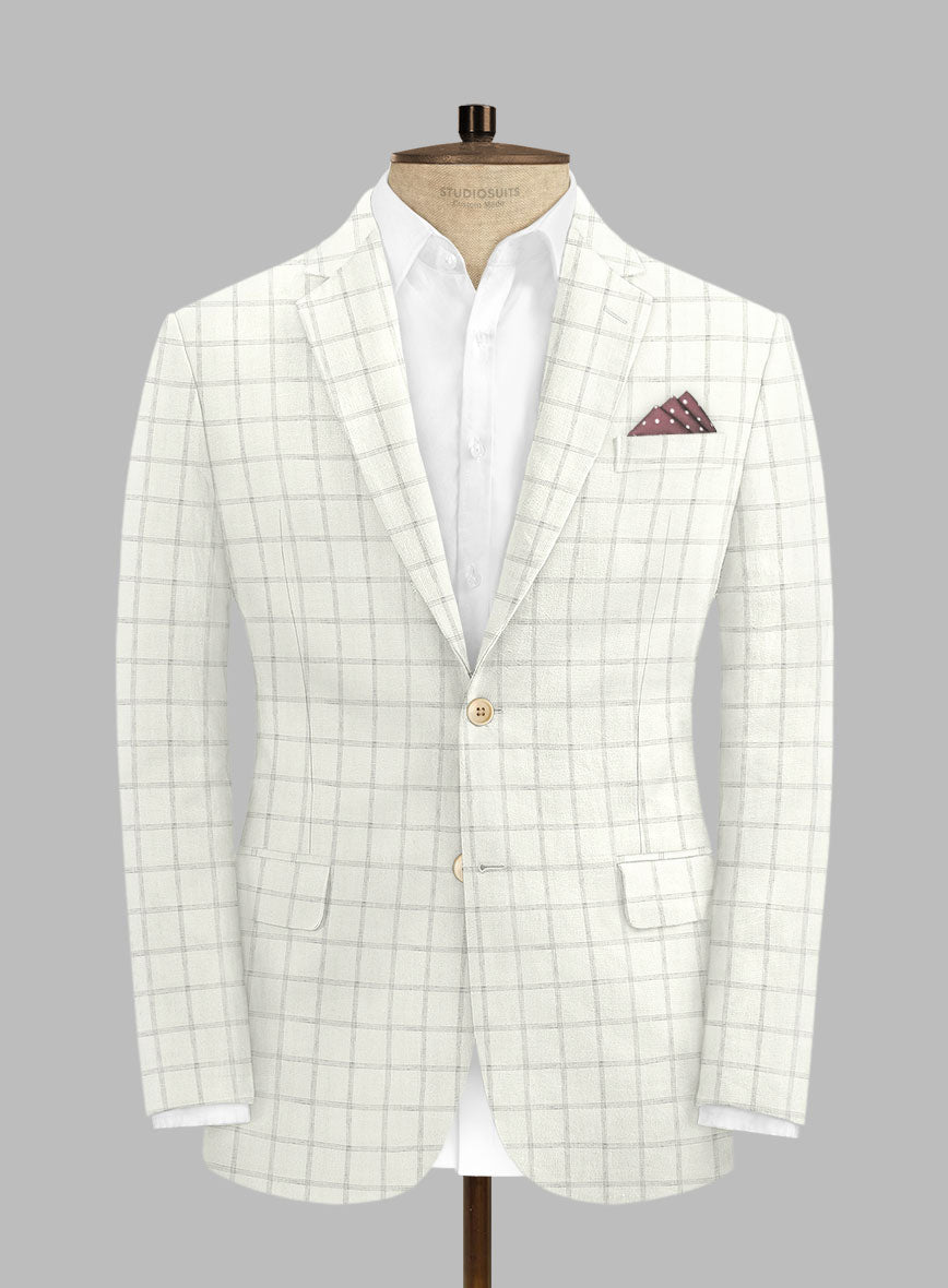 Italian Linen Lonti Checks Suit - StudioSuits