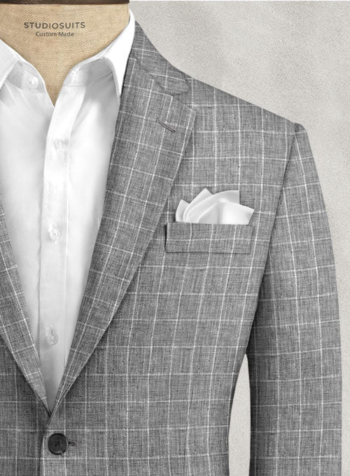 Italian Linen Lusso Black Suit - StudioSuits