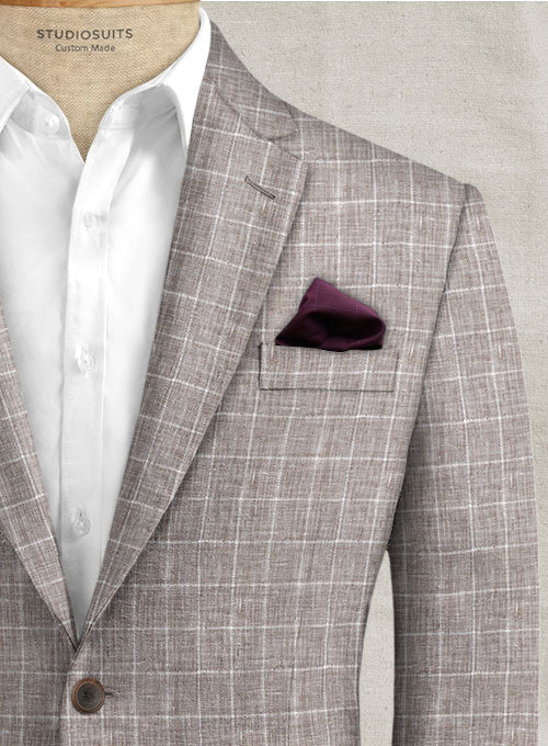 Italian Linen Lusso Brown Jacket - StudioSuits