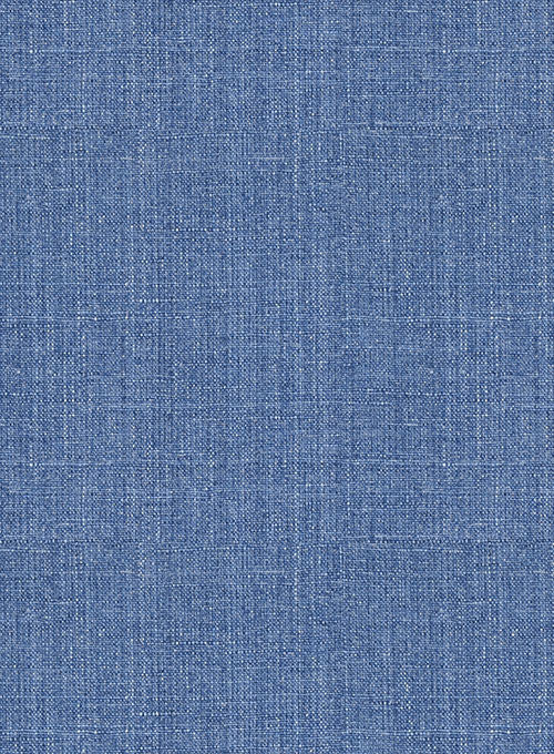 Italian Linen Milled Indigo Blue Pants - StudioSuits