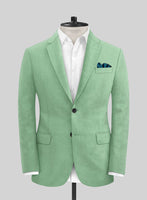 Italian Linen Mojito Green Jacket - StudioSuits