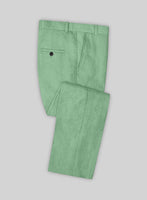 Italian Linen Mojito Green Pants - StudioSuits