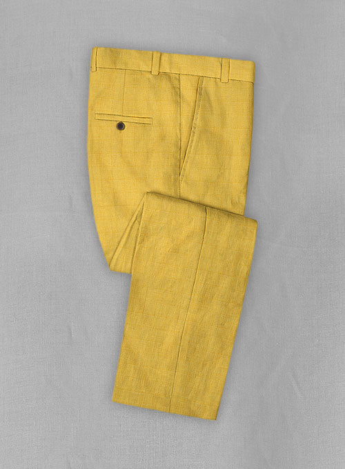 Italian Linen Ospero Checks Pants - StudioSuits