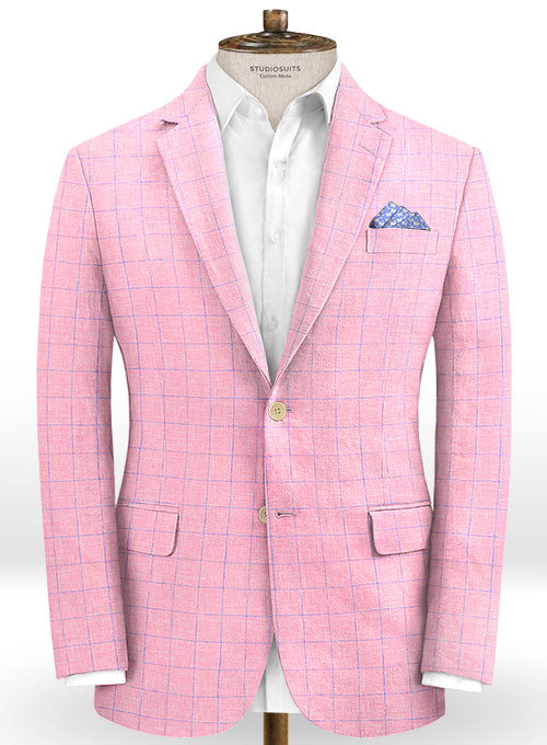 Italian Linen Pink Box Jacket - StudioSuits
