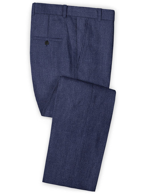 Italian Linen Spezia Blue Suit - StudioSuits