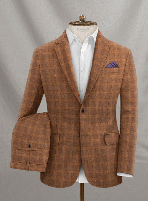 Italian Linen Taneo Checks Suit - StudioSuits