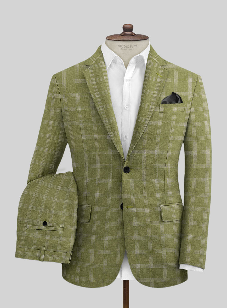 Italian Linen Timo Checks Suit - StudioSuits