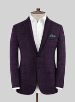 Italian Llio Purple Wool Jacket - StudioSuits