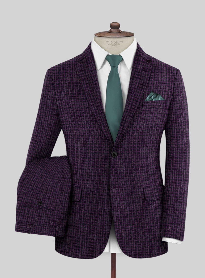 Italian Llio Purple Wool Suit - StudioSuits