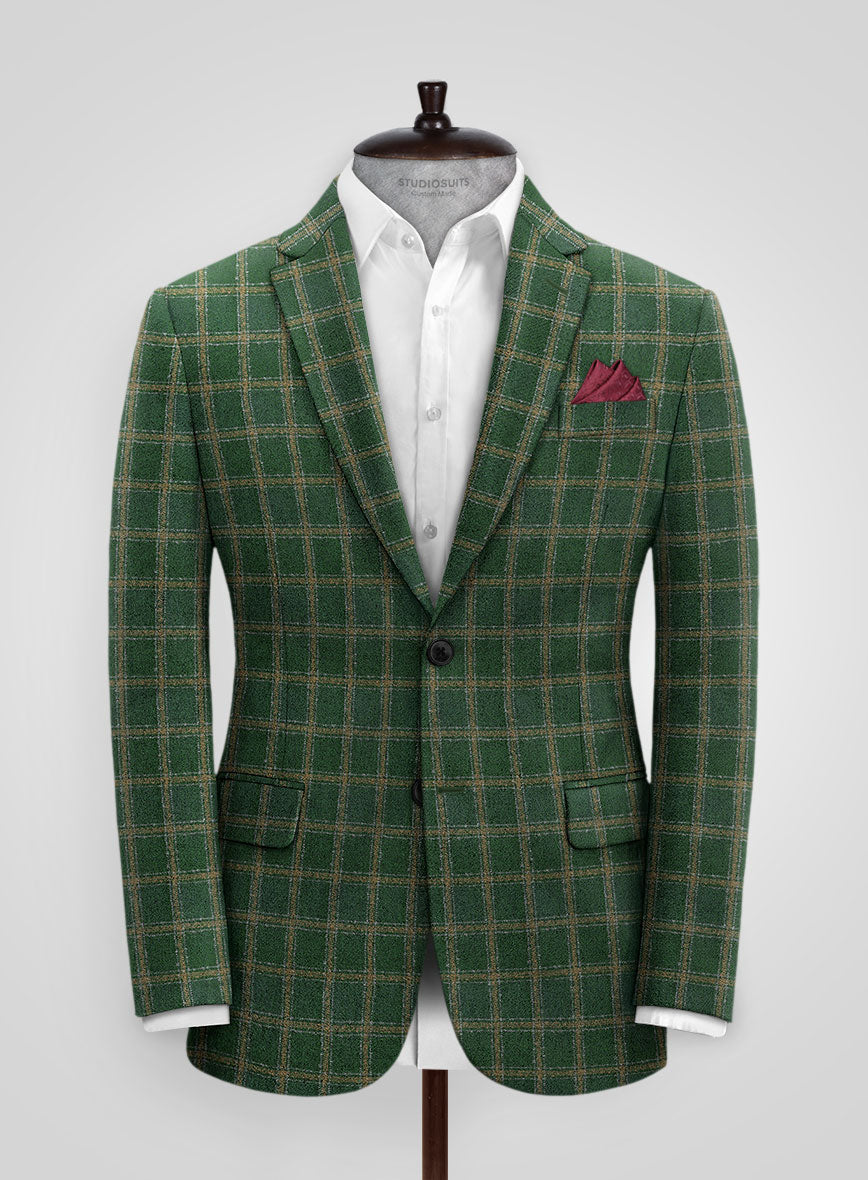 Italian Lomano Checks Tweed Jacket - StudioSuits
