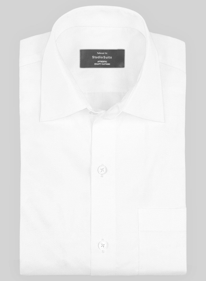 Italian Lombardo Basket White Shirt - StudioSuits