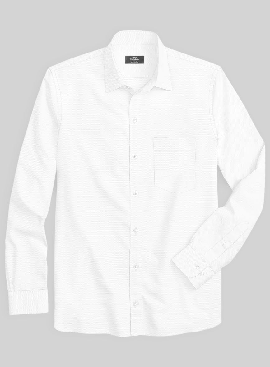 Italian Lombardo Basket White Shirt - StudioSuits