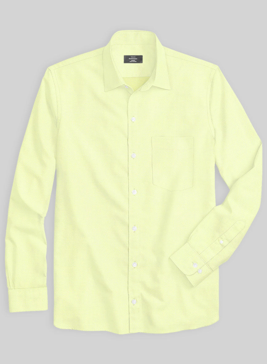 mens bright yellow dress shirt Men's Light Yellow Convertible Cuff Dress Shirt