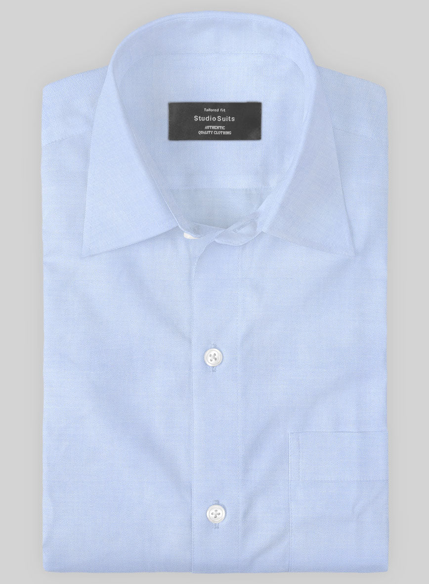 Italian Lombardo Casper Blue Shirt - StudioSuits