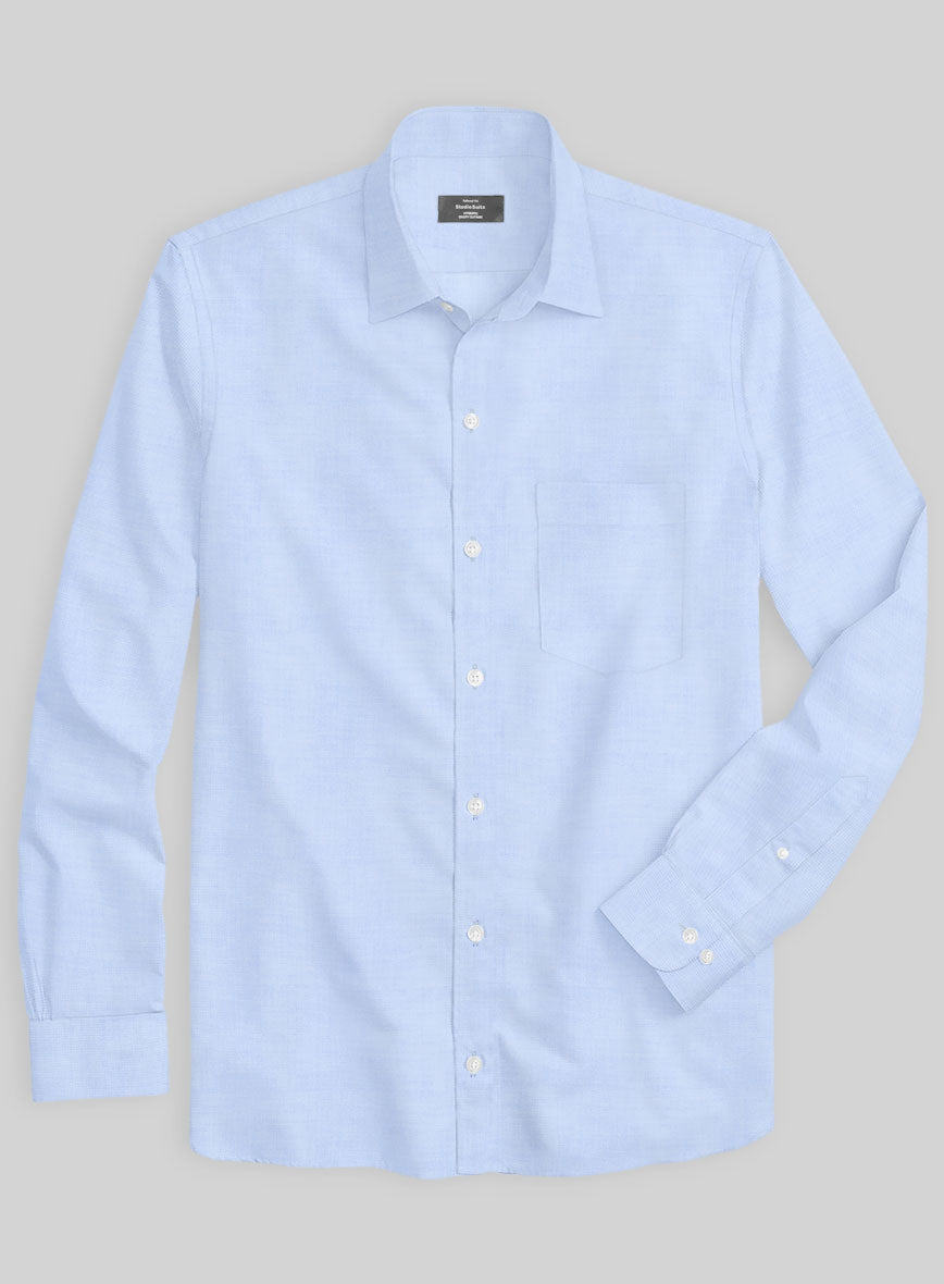 Italian Lombardo Casper Blue Shirt - StudioSuits