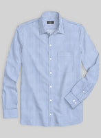 Italian Lombardo Celestial Blue Stripes Shirt - StudioSuits