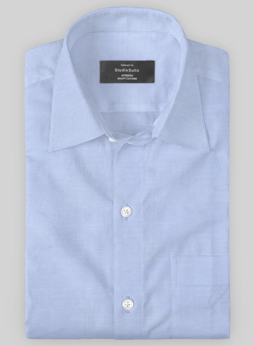 Italian Lombardo Ceo Columbia Blue Shirt - StudioSuits