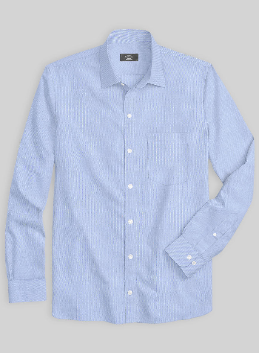 Italian Lombardo Ceo Columbia Blue Shirt - StudioSuits