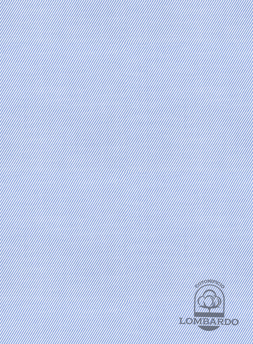 Italian Lombardo Ceo Columbia Blue Shirt - StudioSuits
