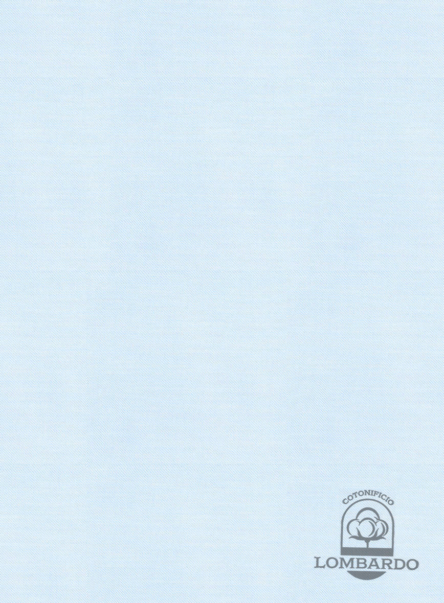 Italian Lombardo Cloudy Blue Shirt - StudioSuits